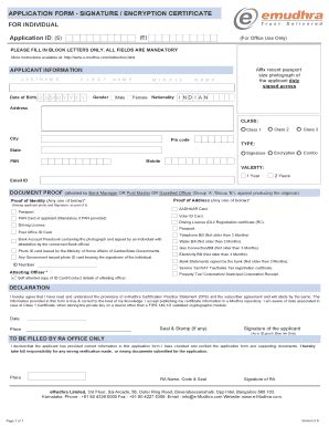 DSC- IND - Application Form 2.7 - Fill and Sign Printable Template Online