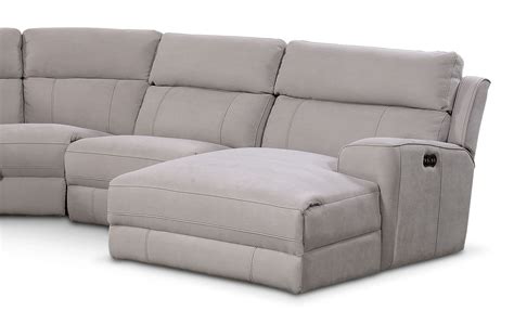 Newport 5-Piece Power Reclining Sectional with Right-Facing Chaise and ...