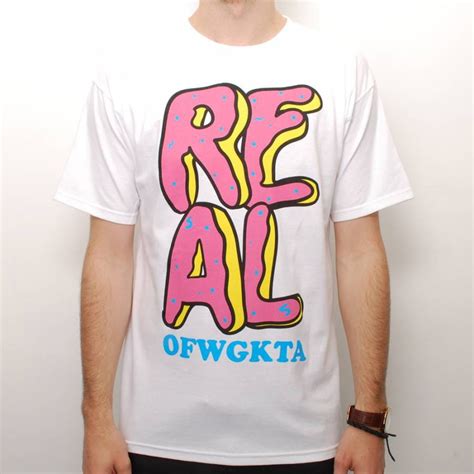 Real Skateboards Real OFWGKTA Donut Odd Future Colaboration T-Shirt - White - Real Skateboards ...