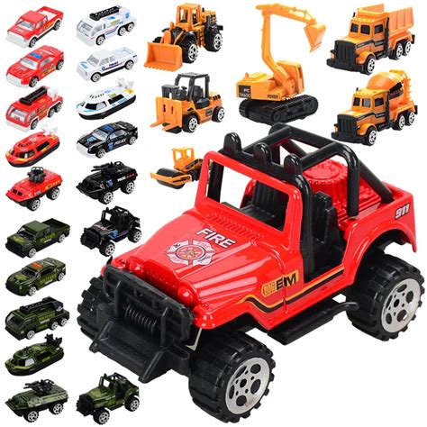 6 pcs/set Kids Truck Mini Car Model Toys Truck Excavator Educational Toys Truck Model Gift-in ...