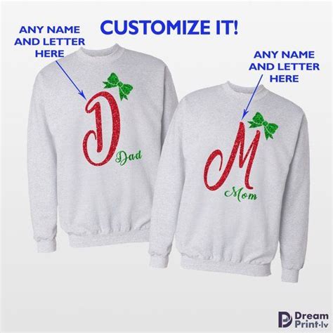 Personalized Chirstmas couples sweatshirts / Husband and wife | Etsy ...