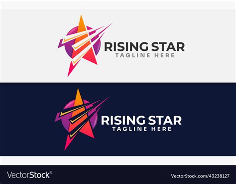 Rising star logo design abstract stylish Vector Image