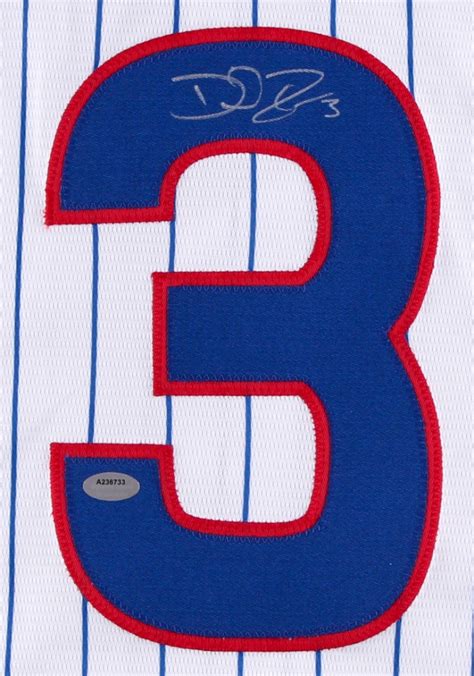 David Ross Signed Chicago Cubs White Pinstripe 2016 World Series Patch ...