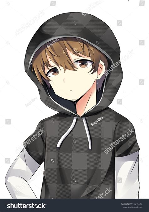 Black Haired Anime Boy Hoodie