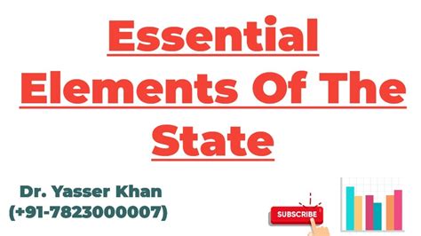 Essential Elements Of The State | Elements Of State | State | Political ...