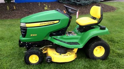 John Deere X300 Riding Lawn Mower | For Sale | Online Auction - YouTube