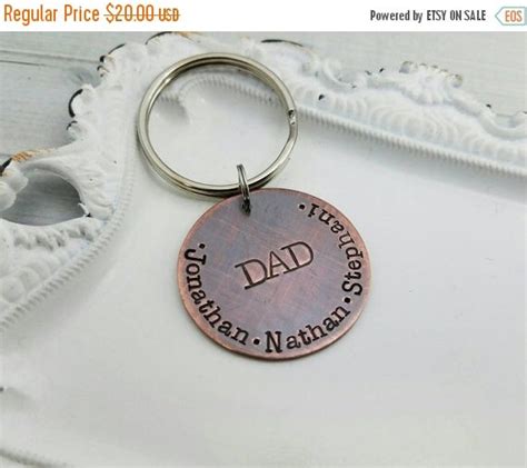 Personalized dad keychain dad keychain by BrandiAlewineDesigns