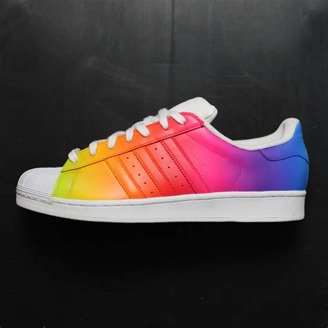 Rainbow Adidas Superstar Custom Sneakers – TheShoeCosmetics