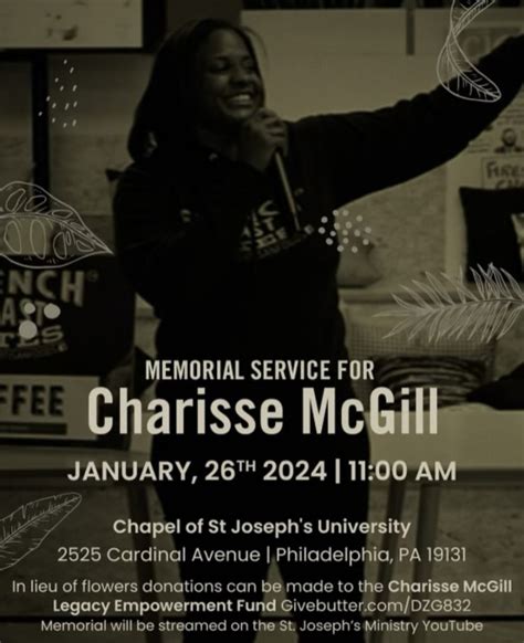 Memorial Service for Charisse McGill - The Philadelphia Sunday Sun