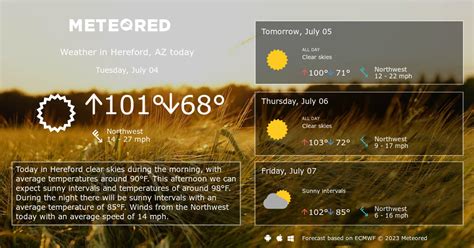 Hereford, AZ Weather 14 days - Meteored