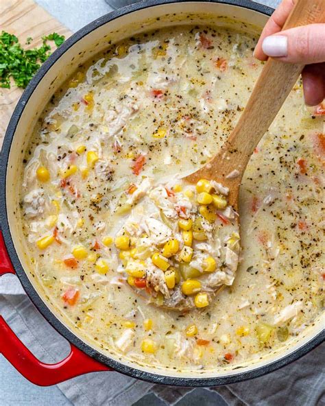 Easy Chicken Corn Chowder | Healthy Fitness Meals