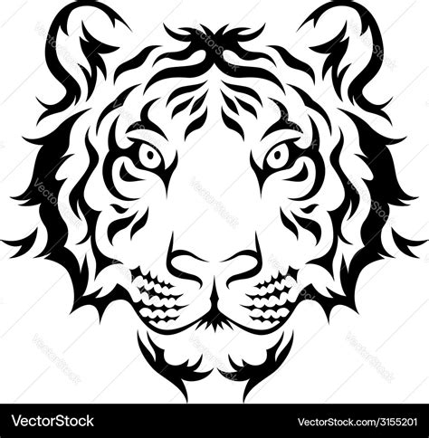 Tiger tribal Royalty Free Vector Image - VectorStock