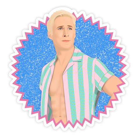 Barbie Movie Ken Ryan Gosling Sticker - Love of Character