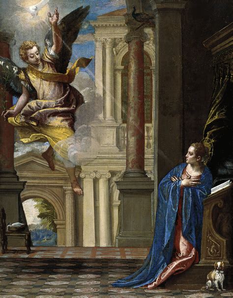 The Annunciation - Veronese. Museo Nacional Thyssen-Bornemisza