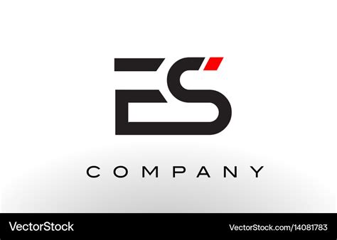 Es logo letter design Royalty Free Vector Image