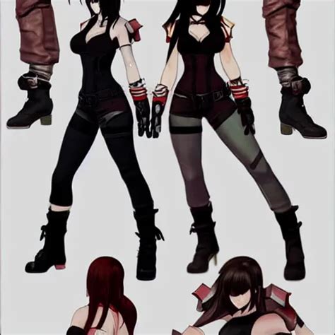 concept art of alternate outfits for tifa lockhart, | Stable Diffusion