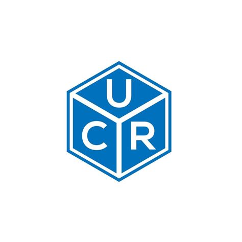 UCR letter logo design on black background. UCR creative initials ...