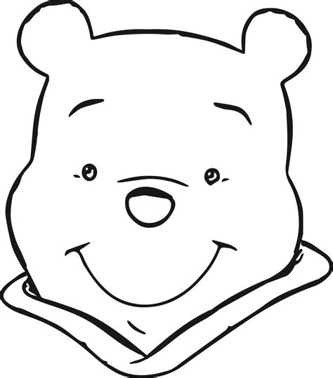 awesome Winnie The Pooh Face Coloring Page | Winnie the pooh cake ...