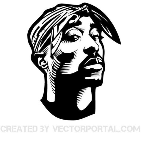 Rapper Tupac Shakur graphics Royalty-free Stock Vector Images