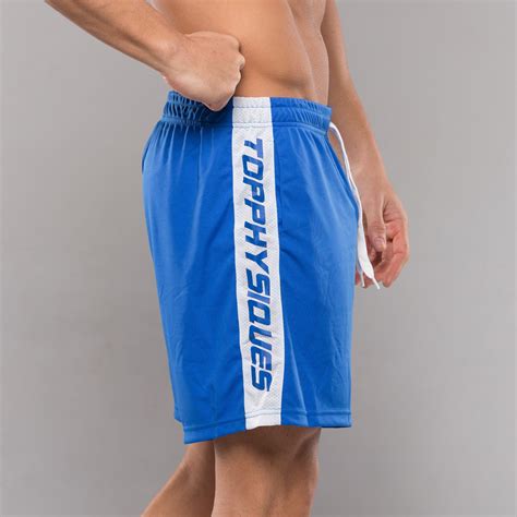 Stripe Performance Shorts - Blue & White - Topphysiques Wear