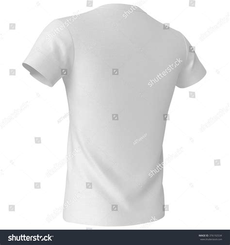 White Tshirt 3d Back View Isolated Stock Illustration 376192534 ...