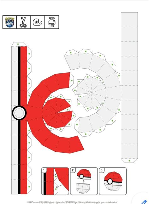 Pokeball template | Papercraft pokemon, Paper doll template, Pokemon craft