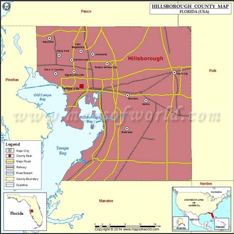 Hillsborough County Map, Florida