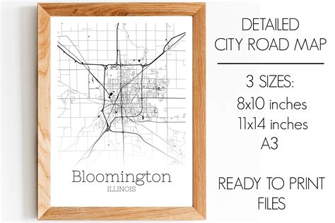 Bloomington Illinois City Map Graphic by SVGExpress · Creative Fabrica