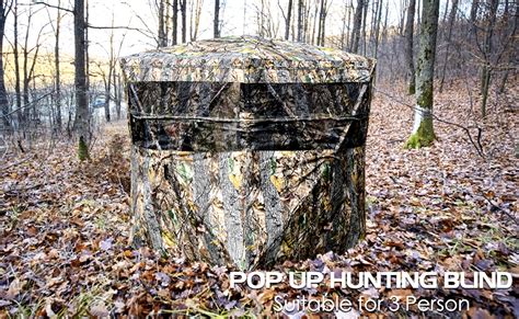 Large Portable Ground Blind Pop Up Camo Tent Deer Duck Hunting Blinds ...