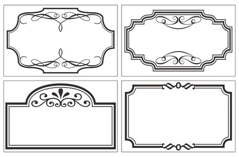 Name Tag Borders - 15 Free PDF Printables | Printablee