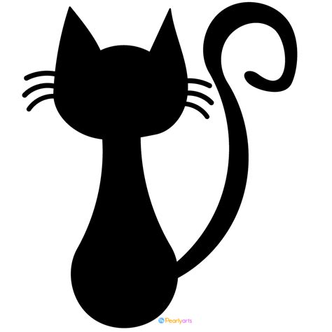 FREE Black Cat Silhouette Clipart (PNG FILE) | Pearly Arts