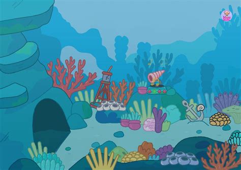 an underwater scene with corals and sea animals