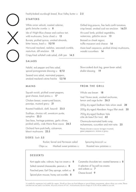 OXO Tower Brasserie Menu, Menu for OXO Tower Brasserie, South Bank, London - Zomato UK