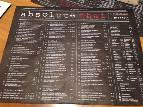 absolute thai menu malaysia - Paul Welch