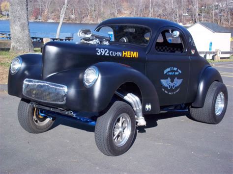 1941 41 willys gasser coupe hot street rat rod blown hemi americar for ...