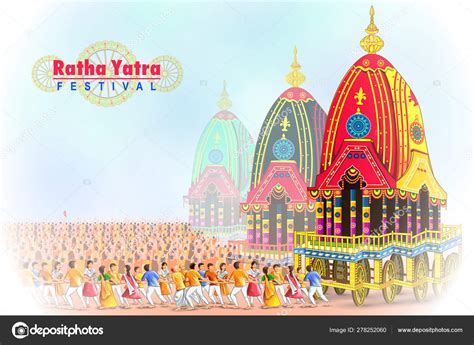 Rath Yatra Lord Jagannath festival Holiday background celebrated in ...