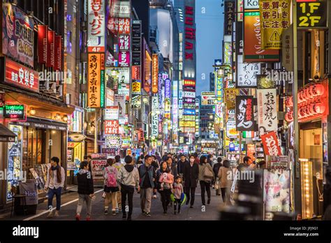 Japan, Tokyo City, Shinjuku District, Kabukicho district at night Stock Photo - Alamy