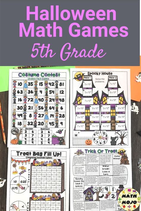 5th Grade Halloween Math Activities: 5th Grade Math Games | Halloween math activities, Halloween ...