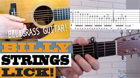 Billy Strings Lick - Intermediate Bluegrass Guitar Lesson with TAB - Brandon Johnson Guitar