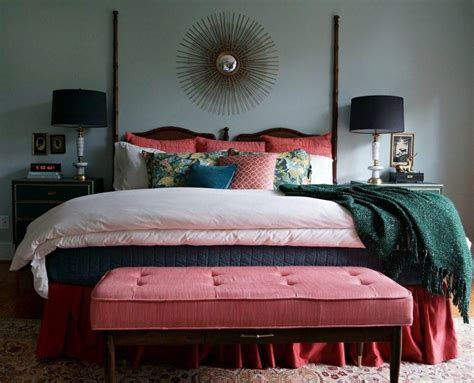 Coral and Green Master Bedroom Strikes Again | Maggie Overby Studios # ...