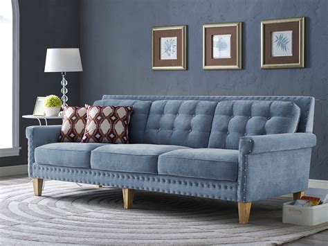 Jonathan Blue Velvet Sofa from TOV (TOV-S75) | Coleman Furniture