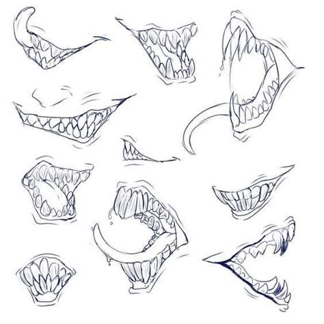 monster teeth drawing reference - boysgradeschoolvans