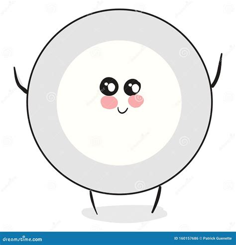 Emoji of a Cute Plate Vector or Color Illustration Stock Vector - Illustration of wallpaper ...