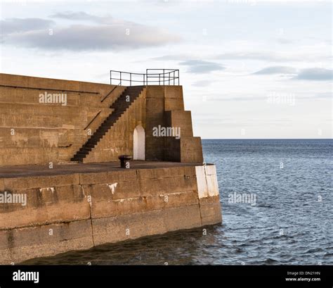 Lossiemouth harbour, the end of the pier Stock Photo - Alamy