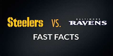 Fast Facts: Steelers vs. Ravens - Steel City Underground