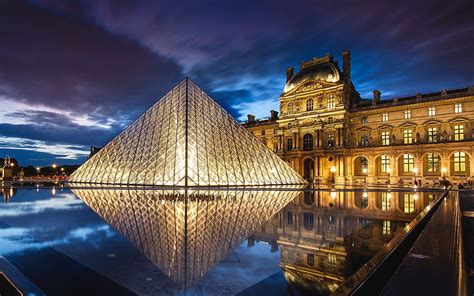 HD wallpaper: France, Paris, Louvre Museum, architecture, pyramid ...