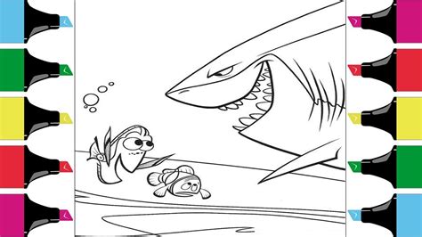 Best Coloring Pages Site: Finding Nemo Shark Coloring Pages