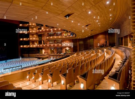 inside the main auditorium the Donald Gordon theatre at the wales millennium centre cardiff bay ...