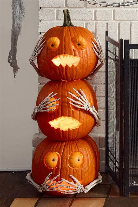 pumpkin carving ideas - Hear No Evil | Pumpkin carving, Diy halloween decorations, Halloween ...