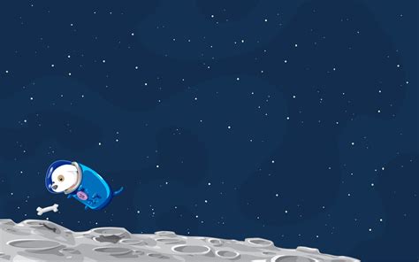 Astronaut cartoon illustration on moon HD wallpaper | Wallpaper Flare